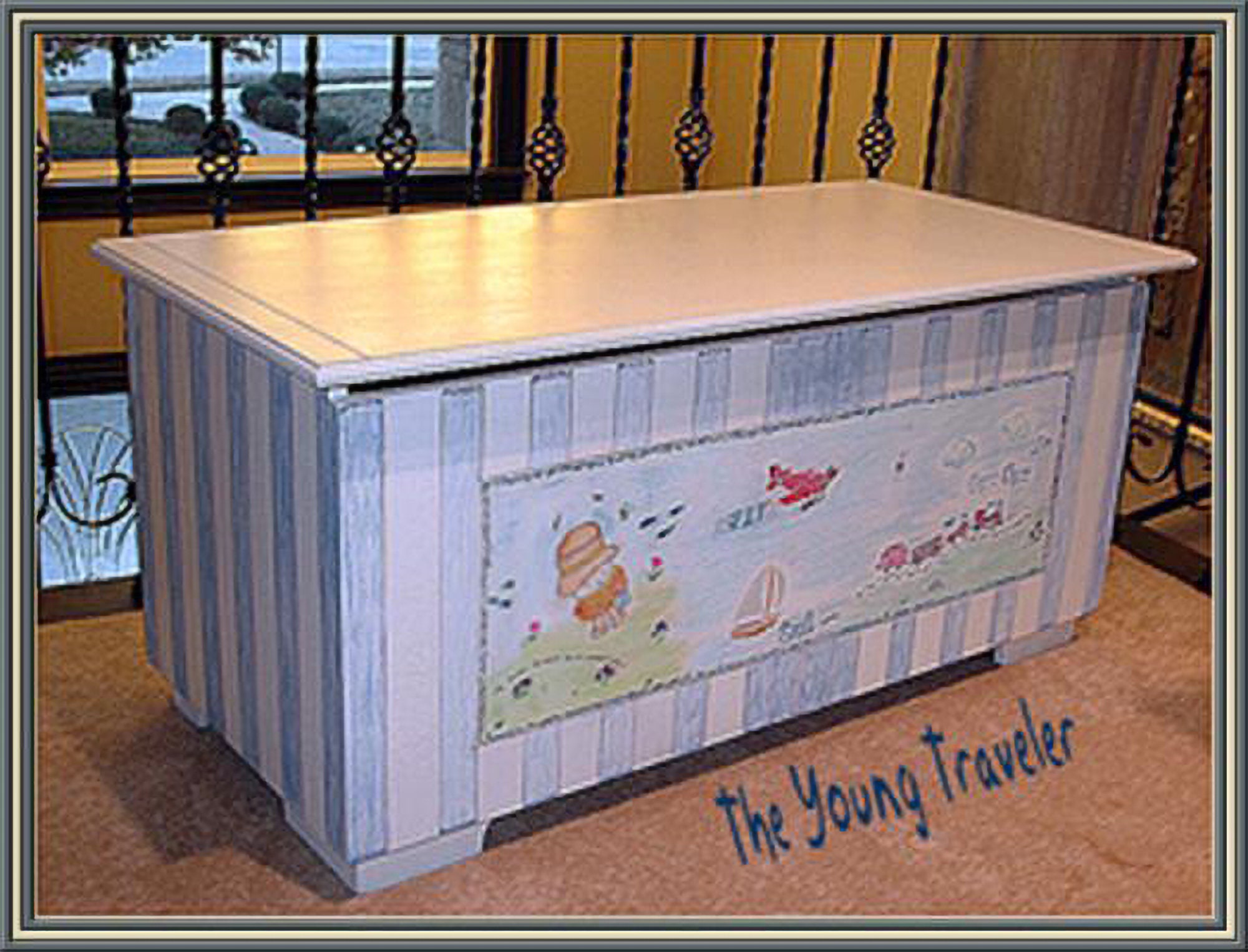 Young Traveler Blue Toy Storage Chest Etsy New Zealand