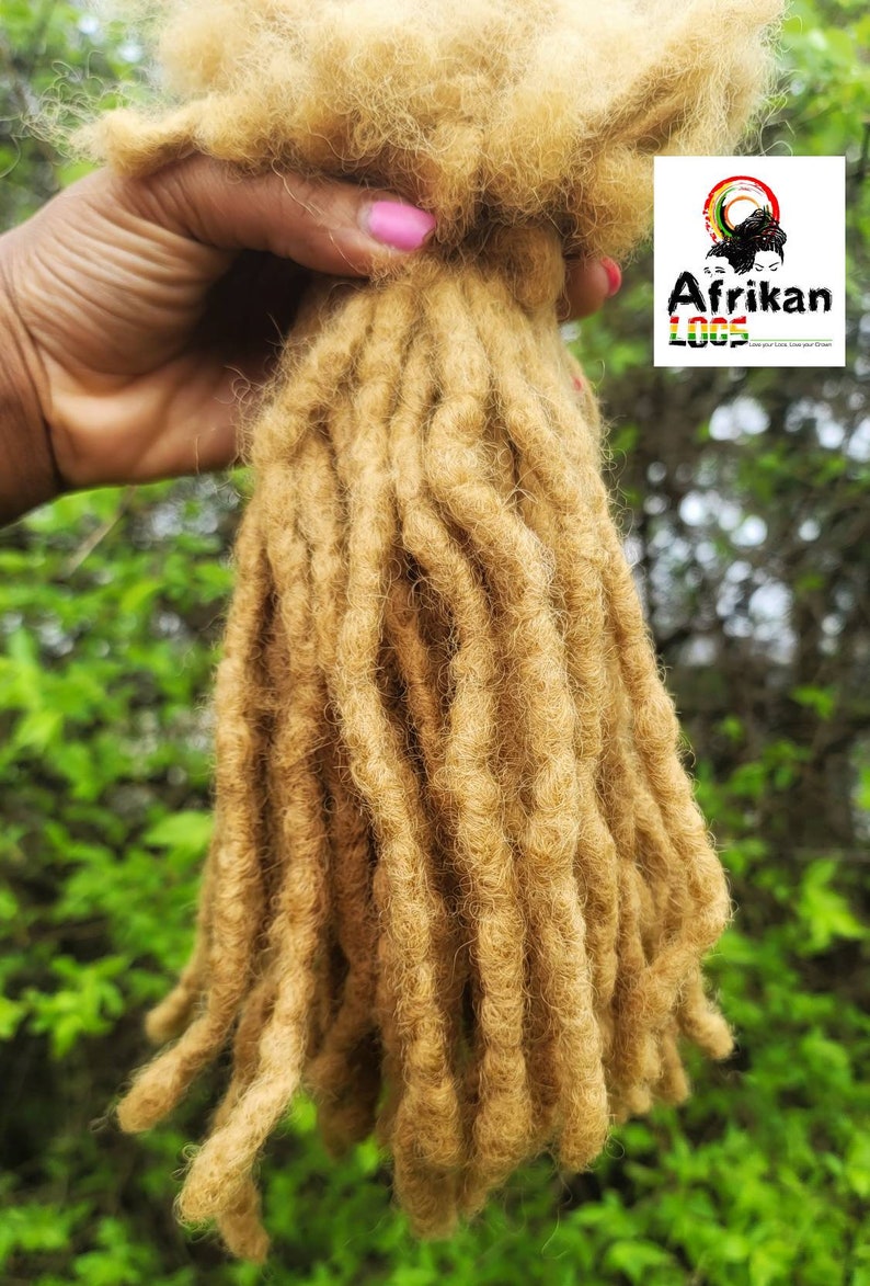 Intaloc Dreadloc Extensions 100% Human Hair Interlocked locs Natural Looking Locs 10 locs Per Bundle Textured Intalocs Dreadloc Extensions image 4