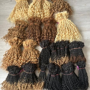 Lisa Bonnet Loc Extensions 25 locs Per Bundle Bohemian locs Deep Curl Goddess Loc Extensions