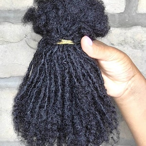 Micro Interloc Curly Tips Loc Extensions 100% Human Hair Interlocked ...