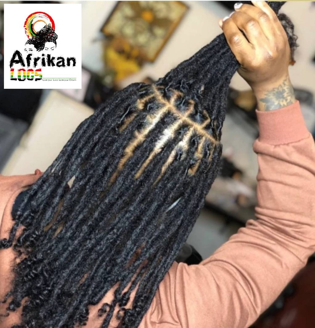 100% Human Hair Textured Curly Tips Dreadloc Extensions Human