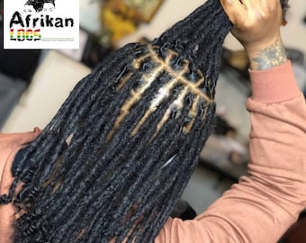 Handgemaakte Goddess Locs: getextureerde krullende punten, extensions van echt haar (10 lokken/bundel)