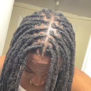 Intaloc Dreadloc Extensions 100% Human Hair Interlocked locs Natural Looking Locs 10 locs Per Bundle Textured Intalocs Dreadloc Extensions