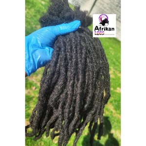 Interlocd Human Hair Dreadlock Extensions 100 Locs In A Bundle in sizes 0.4cm-0.5cm Additional 10 Locs for FREE Human Hair Textured interloc