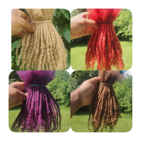 Human Hair Godess locs Crochet locs Curly Tips Locs Coil Tip locs 10 Locs Per Bundle 100% Human Dreadloc Extensions
