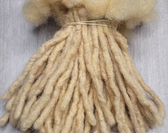 Interlocked /Bubble Dreadloc Extension 100 locs For a Full Head  Deal Of The Month Size Pencil Length 6" color Blonde