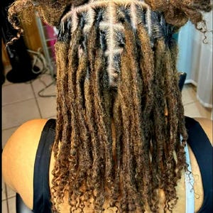 Intaloc Curly Tips  Dreadloc Extensions 100% Human Hair Interlocked locs Natural Looking Locs 10 locs Per Bundle