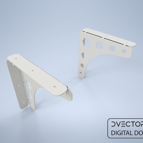 10" Shelving Bracket Model Drawing file for CNC laser cutting , plasma cutting and waterjet cutting