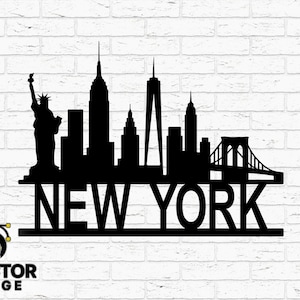 City Skyline Silhouette Cityscape Bundle SVG Dxf CNC Cut Files | 9 American City Vector | Laser Plasma Png Ai Eps | Cricut Silhouette Bundle