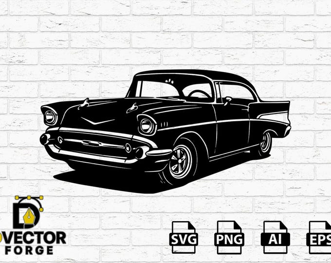 1957 Chevy Bel Air Svg Png Jpg Ai Dxf File, Classic Car Svg - Etsy Canada