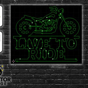 Motorcycle Sign Svg – Live to Ride Cut File | Png Dxf Ai Eps | Biker ...