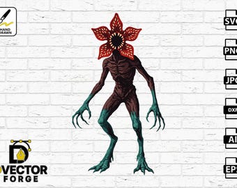 Vector de Demogorgon: diseño en capas para impresión y sublimación