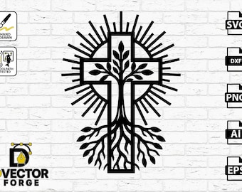 Proyecto CNC vectorial de la Cruz del Árbol de la Vida: Diseño CAD para corte por plasma o láser