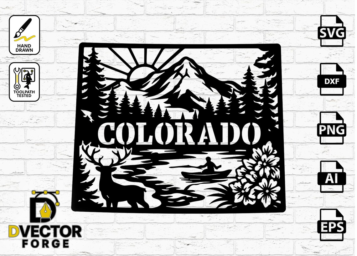 Colorado Vector CNC Project – CAD Design for Plasma or Laser Cutting - Etsy