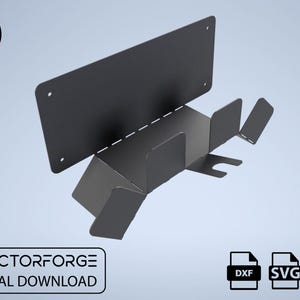 ホースホルダーデジタル エアホース＆延長コードラック用 DXF SVG ファイルをダウンロード - レーザー CNC カットワークショップツールオーガナイザーパターン