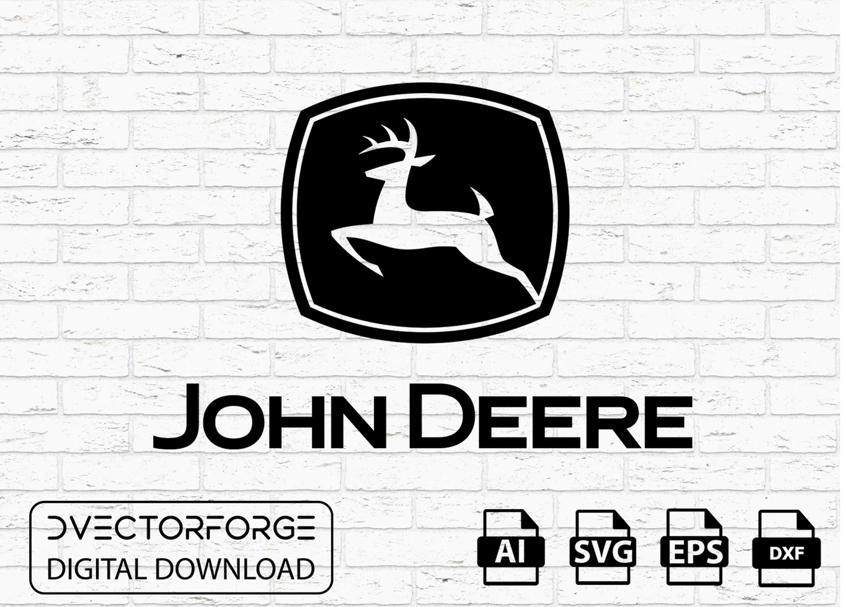 Autocollant Personnalisé Style John Deere - Texte Principal & Sous-titre - Multicolore Tracteur