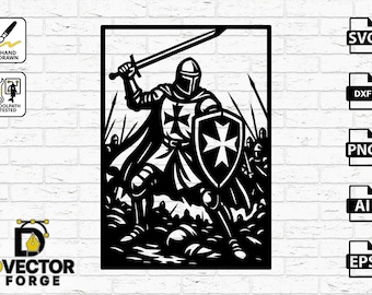 Knights Templar Cross SVG: Crusader Cut File for CNC, Cricut, Silhouette (Digital Download)