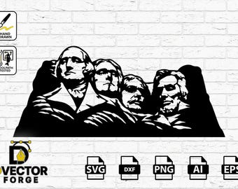Mount Rushmore Vector CNC Project – CAD Design for Plasma or Laser Cutting