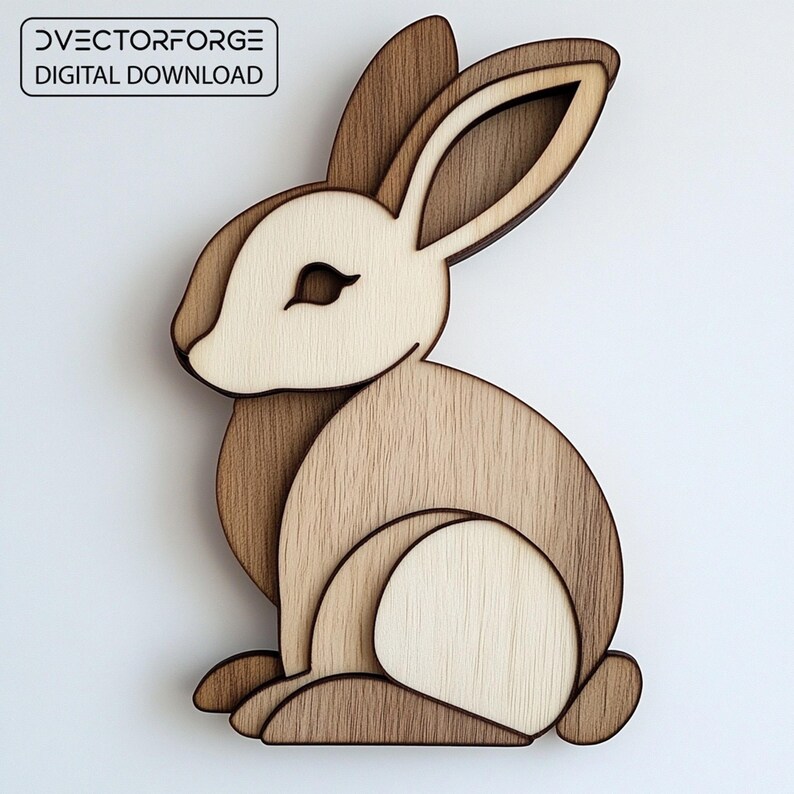 Bunny Vector CNC Project – CAD Design for Plasma Cutting, Laser Cut ...