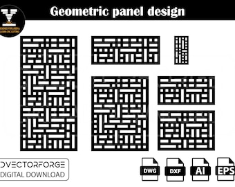 Panel de valla geométrica: corte vectorial por láser y plasma CNC (descarga digital)