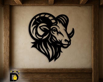 Ram Head Vector CNC Project – CAD Design for Plasma or Laser Cutting