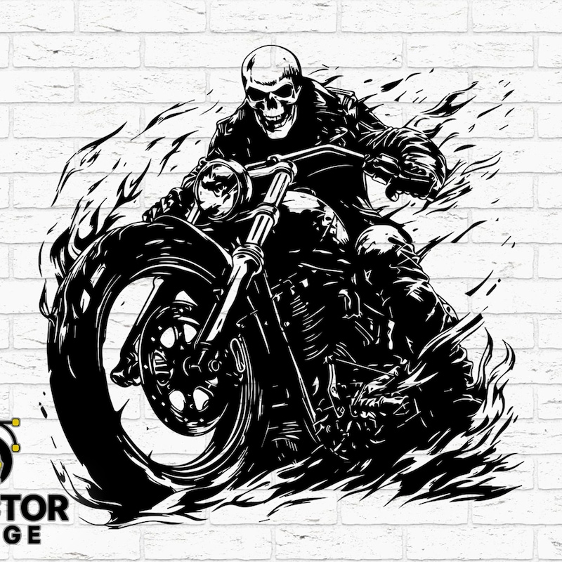 Vectorized Ghost Rider Ghost Rider - Etsy