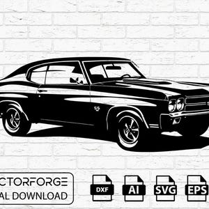 1970 Chevelle Malibu Vektor-Datei: SVG, PNG, Cricut (Digitaler Download)