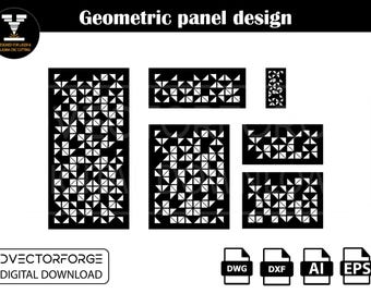 Proyecto CNC vectorial de panel geométrico: diseño CAD para corte por plasma o láser