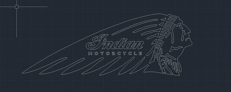 Vector cut ready Indian Motorcycle logo design, CNC file, dxf, svg, eps for Laser and Plasma cutting, Digital vector instant download image 5