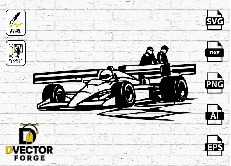 Formula One Race Car Vector CNC Project – CAD Design for Plasma or ...