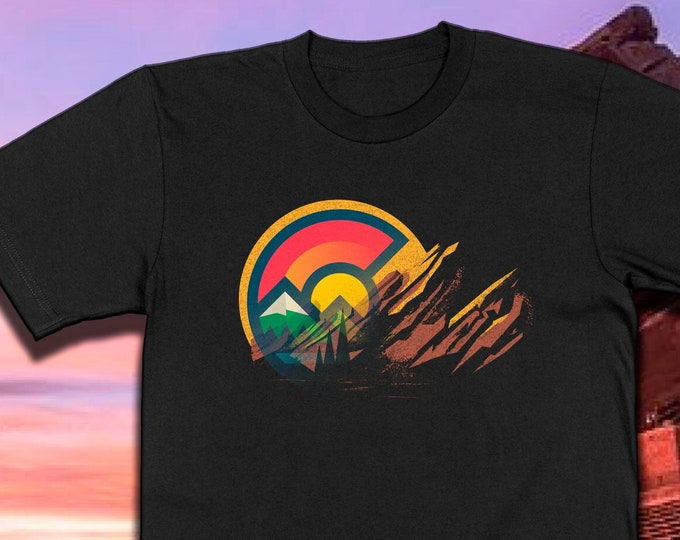 Featured listing image: Red Rocks Amphitheater T-shirt | Best Music Concert Venue | Morrison, Colorado | Colorado Gift Souvenir | UNISEX Shirt