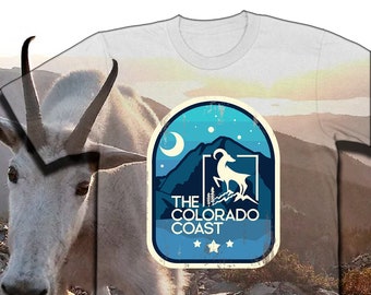 Trending Retro Colorado Label T-shirt |  | Rocky Mountain Goat Gift | Colorado Gifts & Souvenirs | I Heart Colorado UNISEX SHIRT