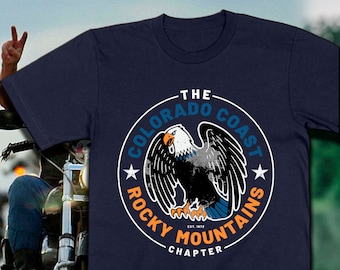 Colorado Biker Club Style | Rocky Mountain | Trending Colorado Gifts | Rocky Mountain | Faux Motorcycle Club | Eagle | UNISEX SHIRT