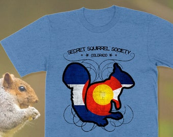 Secret Squirrel Colorado T-shirt |  Rocky Mountain Gift | Trending Colorado Gifts & Souvenirs | Retro | Men or Women Colorado UNISEX SHIRT