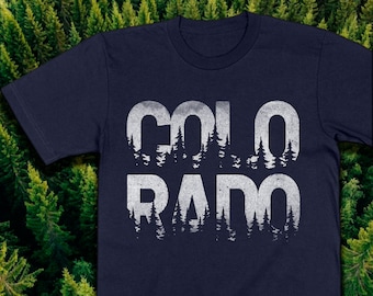 Colorado Trees | The Mountains are Calling & I Must Go to Colorado! | Rocky Mountain Gift | State Outdoor Adventure T-shirt | UNISEX SHIRT