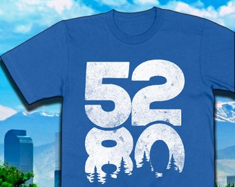 5280 Colorado Mile High T-shirt |  | Rocky Mountain Gift | Denver Gifts | I Heart Colorado UNISEX SHIRT