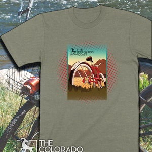 Cruiser Bike | The Mountains are Calling & I Must Go Biking | Rocky Mountain Gift | Outdoor Adventure T-shirt | UNISEX