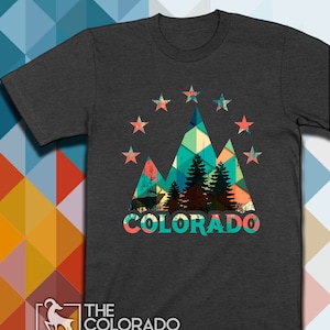 Colorado Polygon T-shirt |  Rocky Mountain Gift | Trending Colorado Gifts & Souvenirs | Geometry | I Heart Colorado UNISEX SHIRT