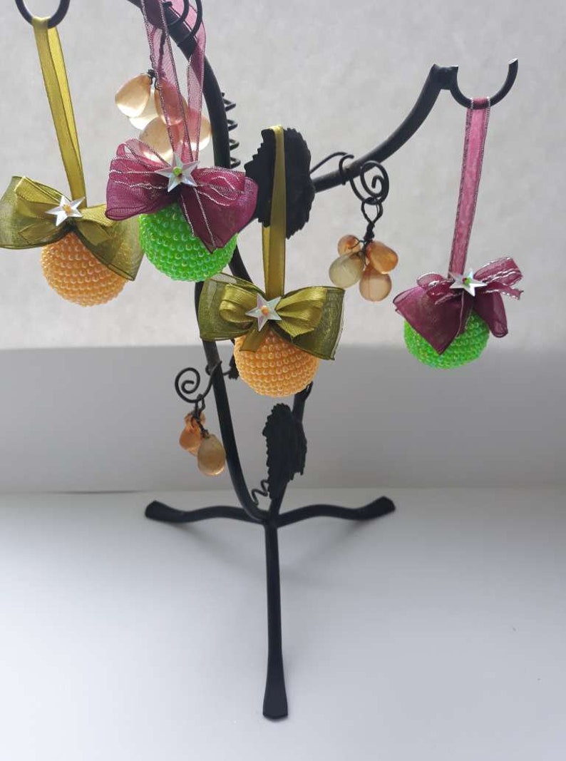 Christmas ornament Christmas baubles Handmade baubles Set of four baubles