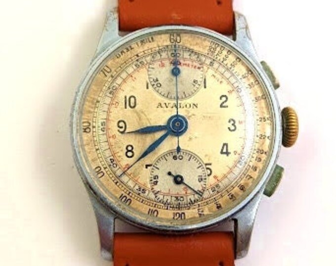 Vintage Avalon Chronograph, Men's Wrist Watch, 1960's Vintage Watches