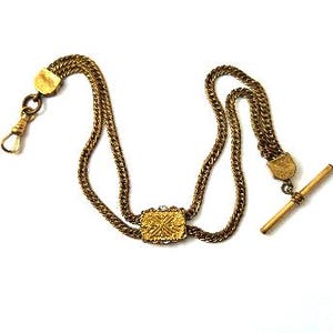 Vintage Gold Filled Pocket Watch Chain, 1900&#39;s, Vintage Watches