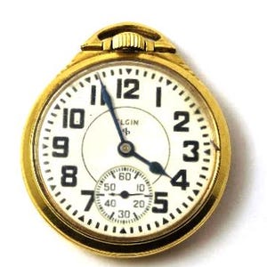 Vintage Elgin 21 Jewel Pocket Watch, 1940&#39;s, Vintage Watches