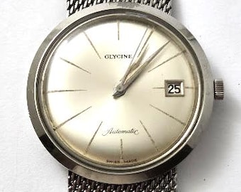 Vintage Glycine Men's Automatic Wrist Watch, 1960's, Vintage Watches