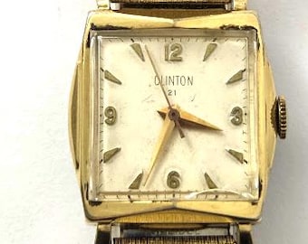 Vintage Clinton MCM Men's Wrist Watch, 1960's, Vintage Watches