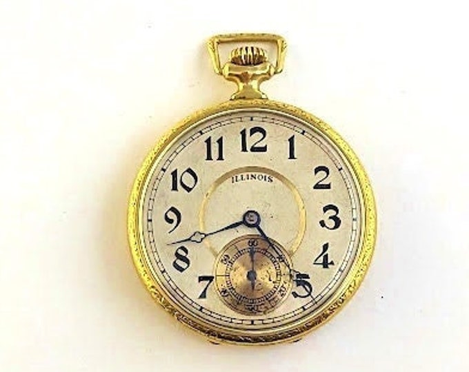 Vintage Illinois Pocket Watch, 1920's, Vintage Watches Etsy