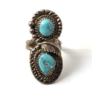 Vintage Turquoise Ring in Sterling Silver, 1960&#39;s, Vintage Jewelry