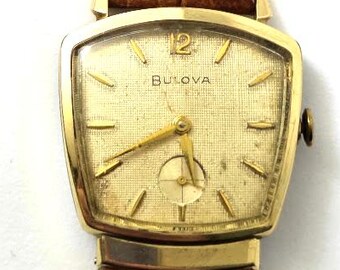Vintage Bulova Asymmetrical Men's Wrist Watch, 1960's, Vintage Watches