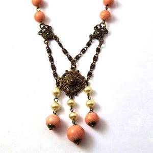 Vintage Czech Glass Necklace, 1930&#39;s, Vintage Jewelry
