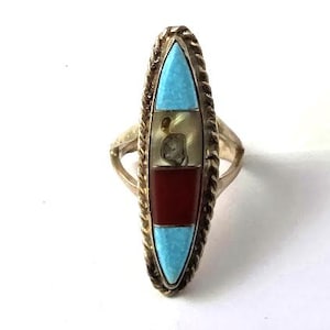 Vintage Turquoise Ring in Sterling Silver, 1960&#39;s, Vintage Jewelry