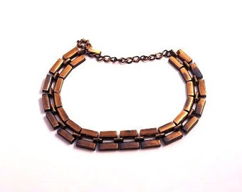 Vintage MCM Choker Necklace in Copper, 1970's